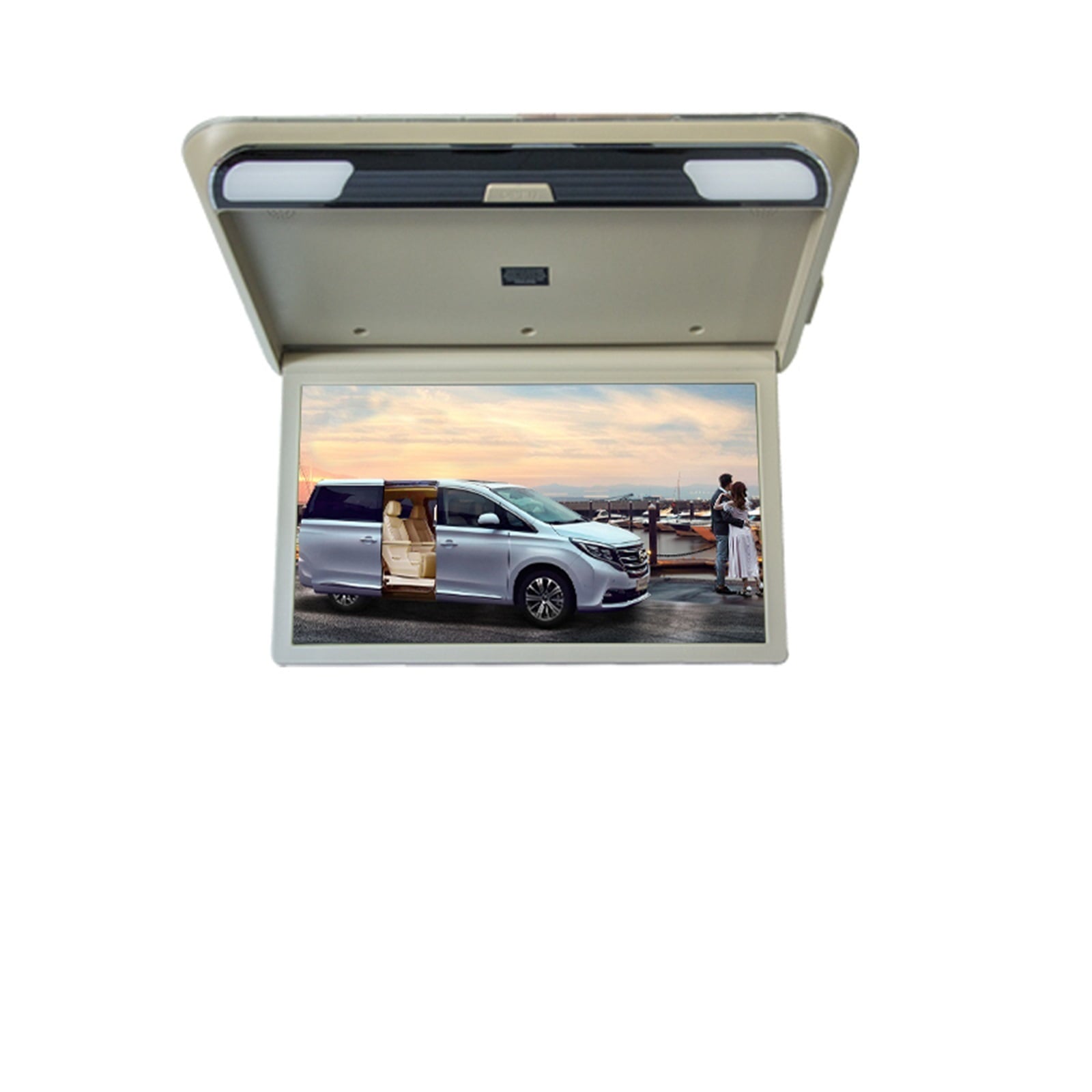 1080P 19 Inch Car Monitor HD LCD Screen Auto Ceiling TV Motorhome Roof Mount Panel MP5 Portable Multimedia Car Video Playe
