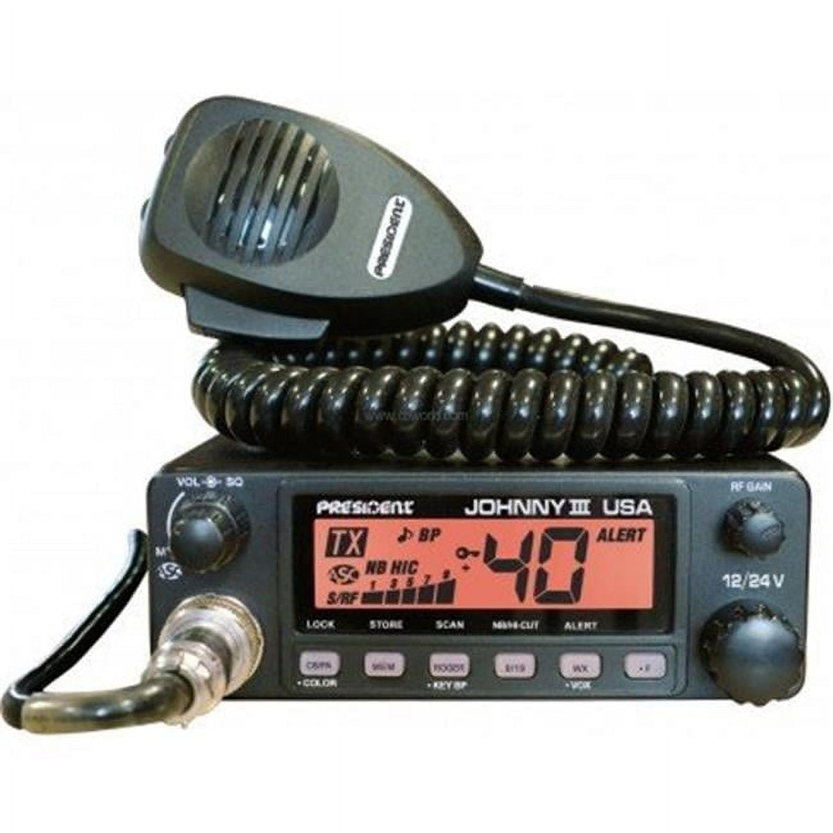 12-24 Volt CB Radio with 3 Color Monitor