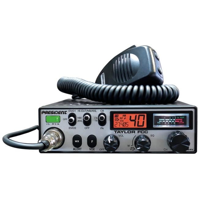 12-24V Deluxe CB Radio with 7 Back-Lite Colors  7 WX Channels with Alert & Vox