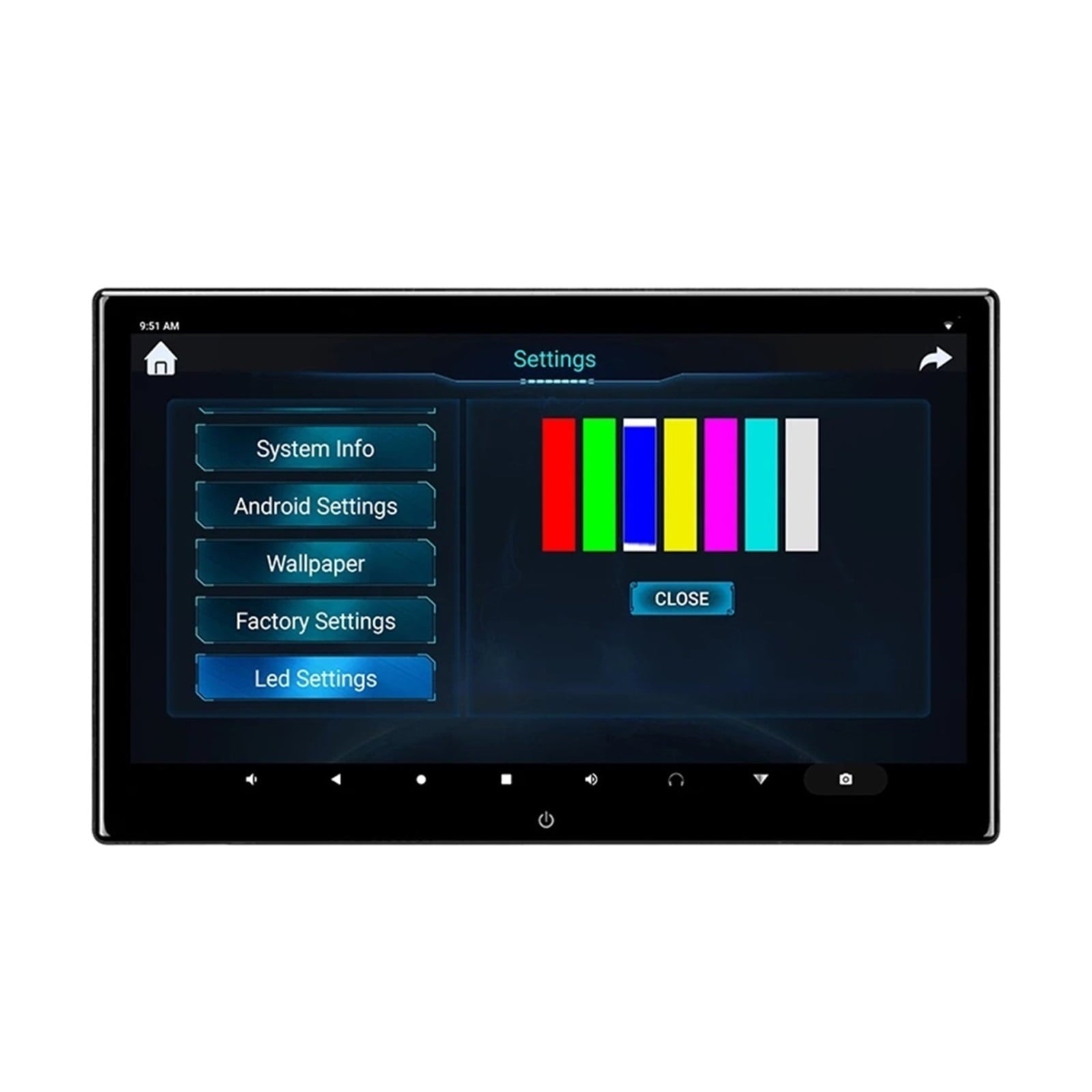 13.3 Inch Car Headrest Monitor 4K 1080P Video DVD Player 2G/32GB FM Miracast SD Screen Mirroring