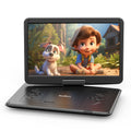 BOIFUN 17.5Portable DVD Player with 15.6Large HD Screen, 6 Hours Rechargeable Battery, Support CD/DVD/USB/SD Card/Sync TV