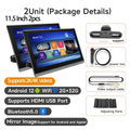 (2 PCS) 11.5¡¯¡® Car Headrest Monitor Panel IPS Android 12 2G+32G Touch Screen For Car Rear Seat Player Video Music FM BT AirPlay Dual HDMI