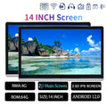 2-PCS 14 inch Car Headrest Monitor Monitor IPS Android 12 4G+64G Touch Screen For Car Rear Seat Player Video Music FM BT AirPlay Dual HDMI