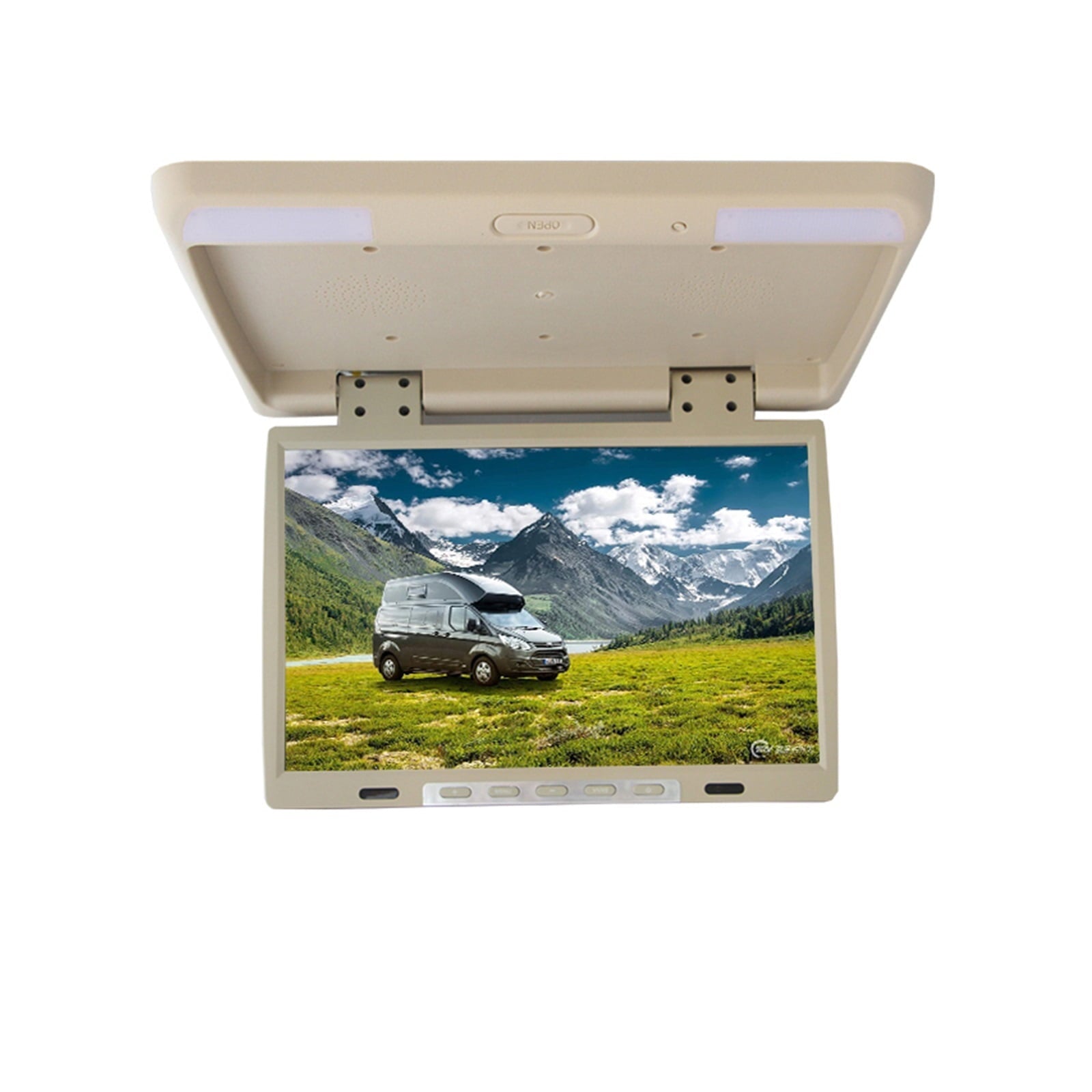 22 Inch Car Roof Mount Monitor HD 1080P Ceiling Mount Flip Down Overhead Screen MP5 Multimedia Video Players IR FM