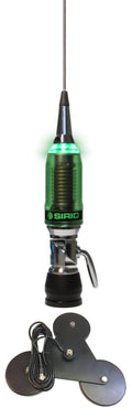 Combo Kit: Sirio Performer 5000 LED 10M CB Trucker Antenna with Heavy Duty Triplex Mag Mount with Coax