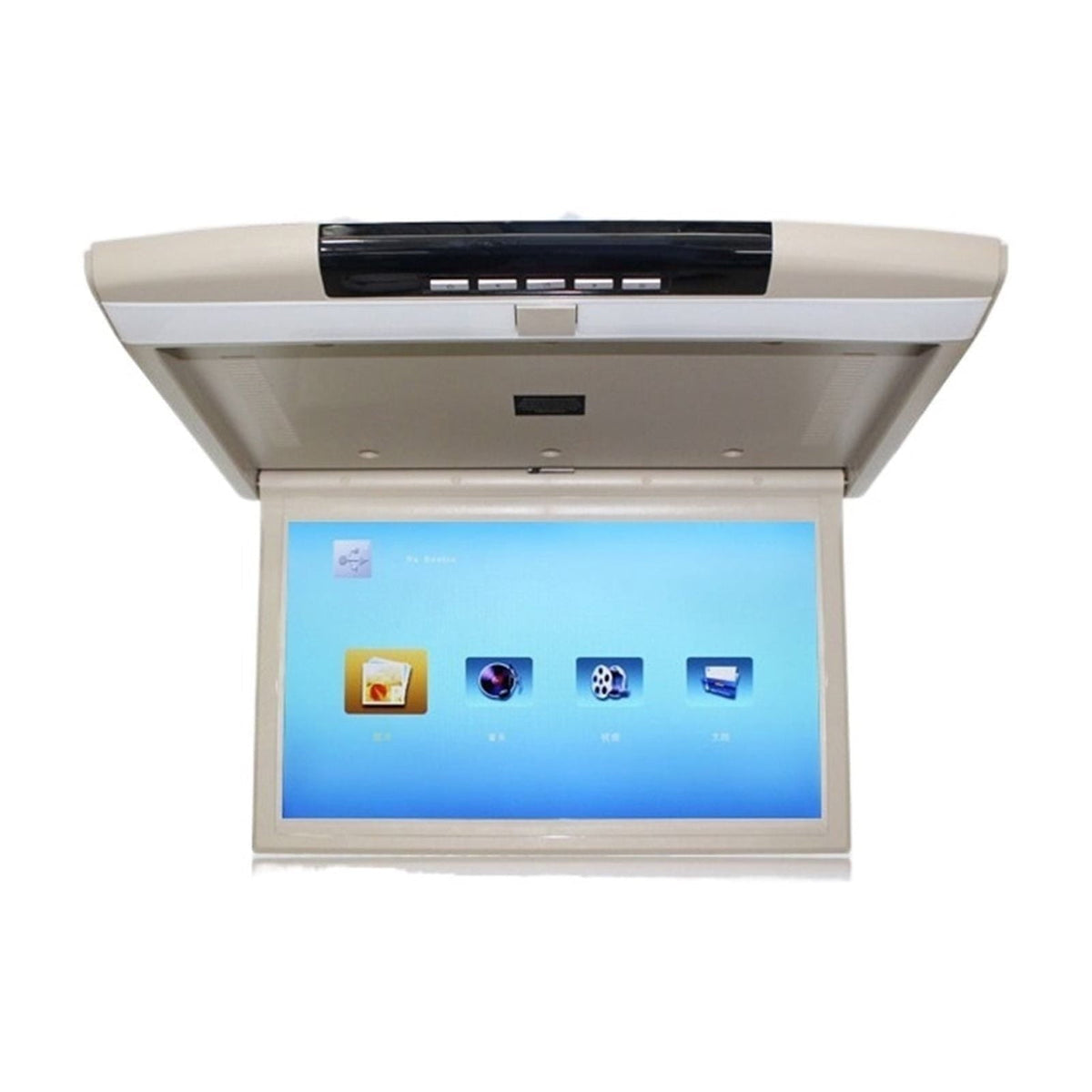 Car Roof Mount Monitor 17 Inch HD LCD Screen Car Video Player MP5 Panel 1080P Auto Ceiling TV USB FM Speaker Link