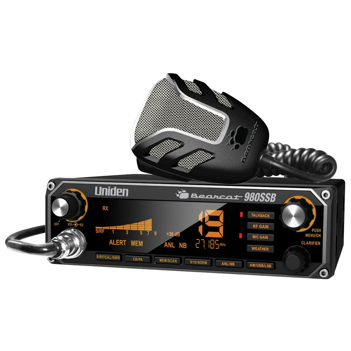 Uniden Weather channel with Alert CB Radio, Black, 980SSB