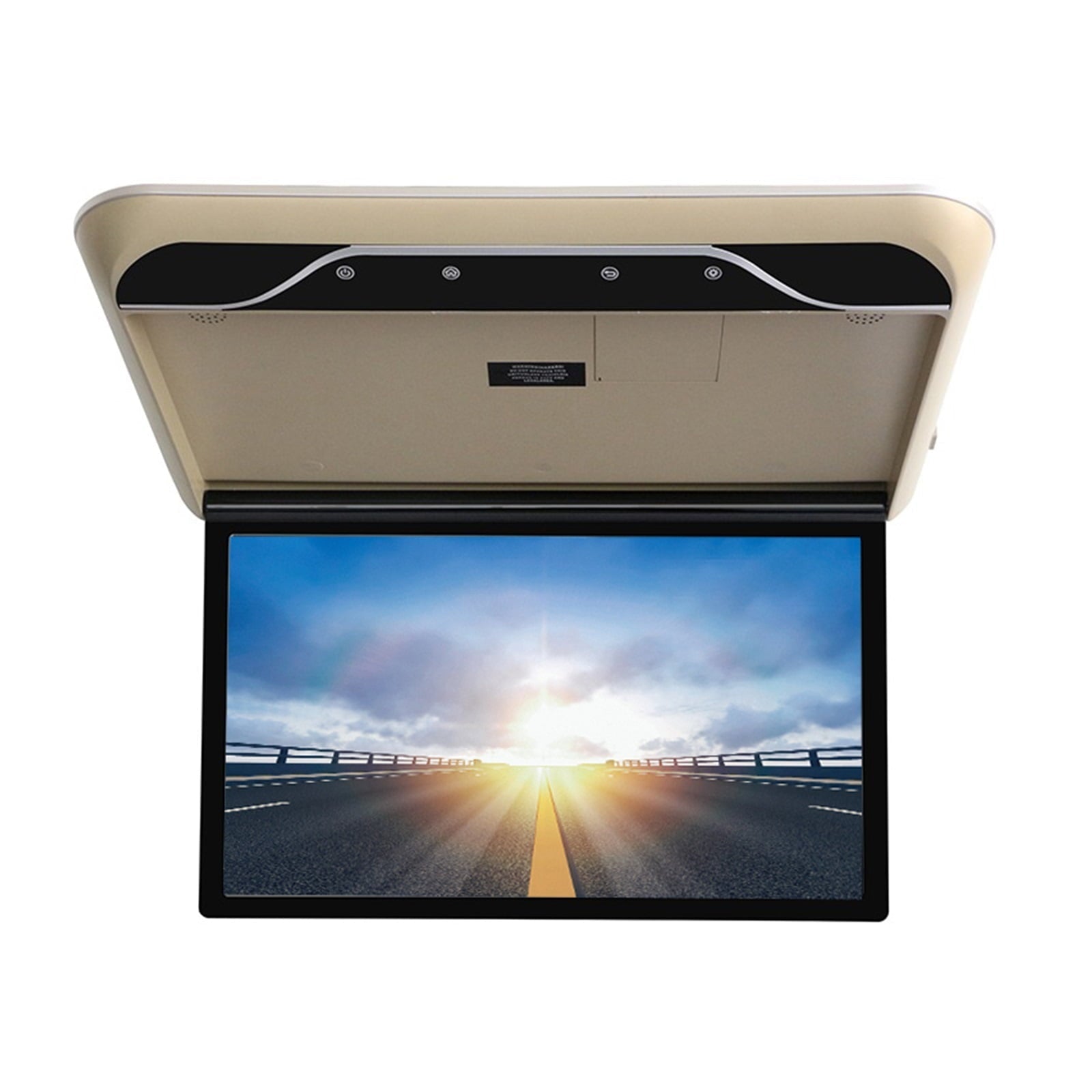 Vehicle Video Player 19 Inch Car Monitor 1080P Ceiling Roof Mount Panel HD LCD Screen Portable Multimedia TV MP5 FM USB ,Easy to Use