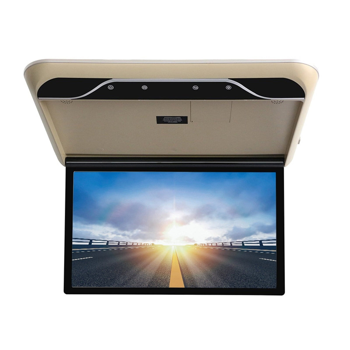 Vehicle Video Player 19 Inch Car Monitor 1080P Ceiling Roof Mount Screen HD LCD Screen Portable Multimedia TV MP5 FM USB ,Easy to Use